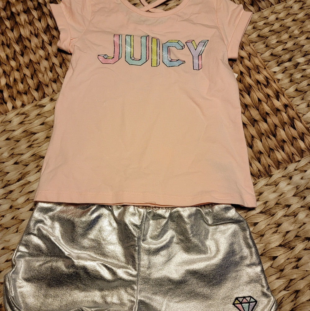 Juicy Couture two piece metallic set
